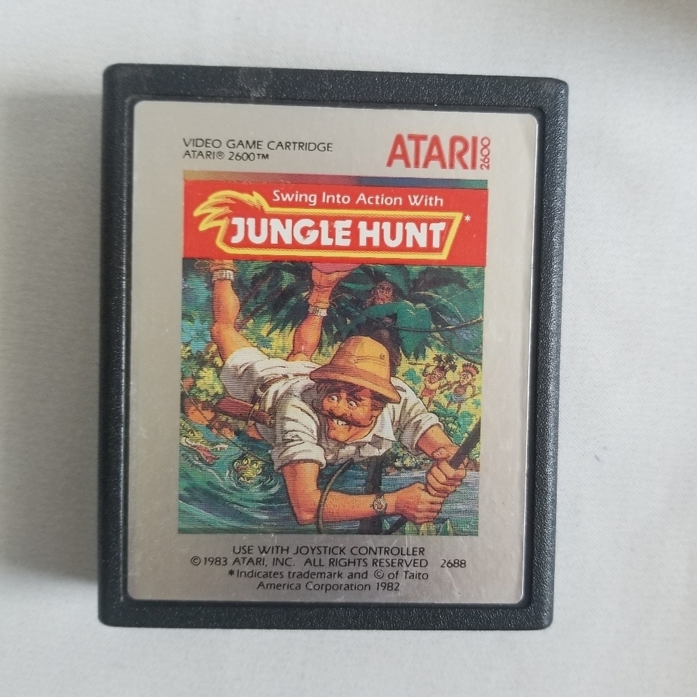 Vintage Atari Video Game  Jungle Hunt 1982